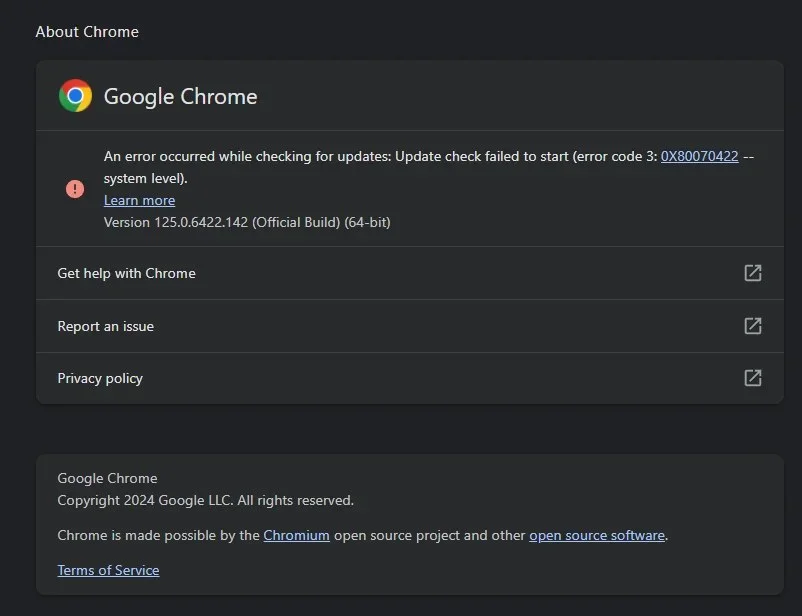 chrome code d erreur 3 0x80070422 -- system level chrome code d erreur 3 0x80070422 -- system level